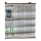 Vintage WW2 WWII Jet High Pressure Oxygen System Instruction Poster