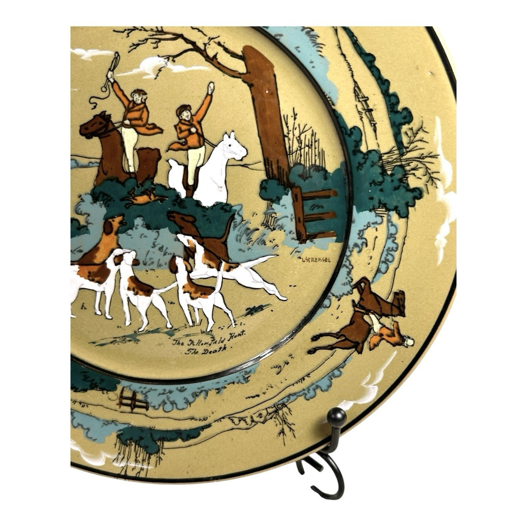Antique Buffalo Pottery Deldare Ware Plate - Fallowfield Hunt Series