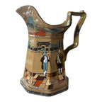 Antique 1925 Buffalo Pottery Deldare Ware "Ye Village Street" Pitcher