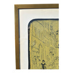 Vintage Framed Raoul Dufy - France (1877 - 1953) Paris Street Scene Screenprint