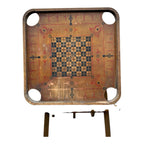 Antique Double Sided Game Board Early Carrom Game