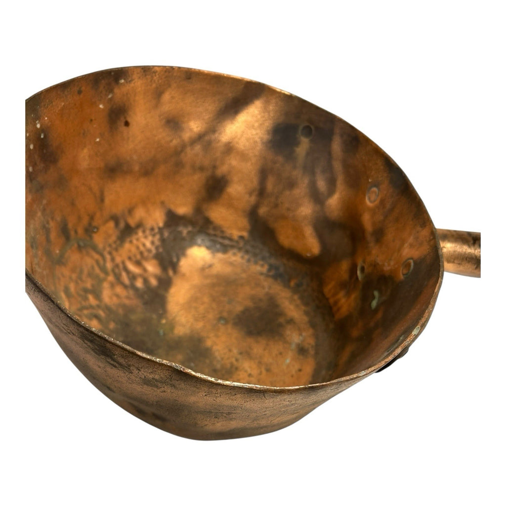Antique Farmhouse Decorative Handled Copper Pot or Planter