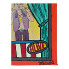 Vintage Carnival Sideshow Banner Style Folk Art Oil Painting - Signed Don Leslie