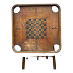 Antique Double Sided Game Board Early Carrom Game