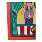Vintage Carnival Sideshow Banner Style Folk Art Oil Painting - Signed Don Leslie