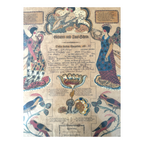 Antique Early 1800s Pennsylvania German Fraktur Birth & Baptismal Certificate