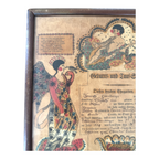 Antique Early 1800s Pennsylvania German Fraktur Birth & Baptismal Certificate