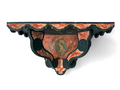 Antique Continental Neoclassical Portrait Faux Marble Wall Bracket Shelf
