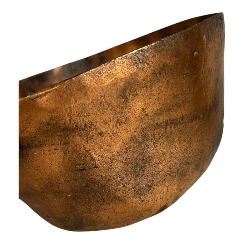 Antique Farmhouse Decorative Handled Copper Pot or Planter