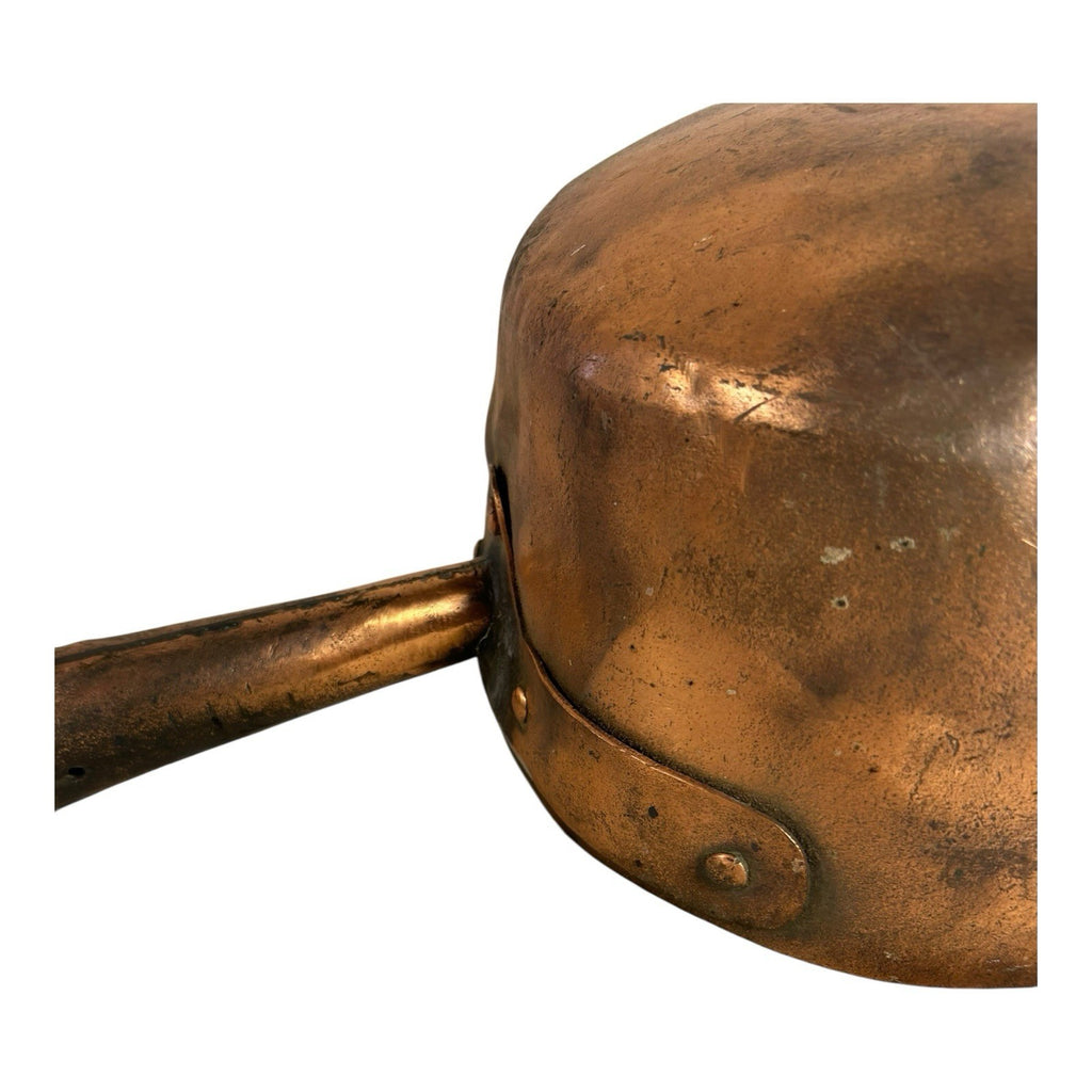 Antique Farmhouse Decorative Handled Copper Pot or Planter