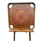 Antique Double Sided Game Board Early Carrom Game