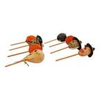 Vintage Japan Spun Cotton Halloween Cupcake Picks (Set of 8)