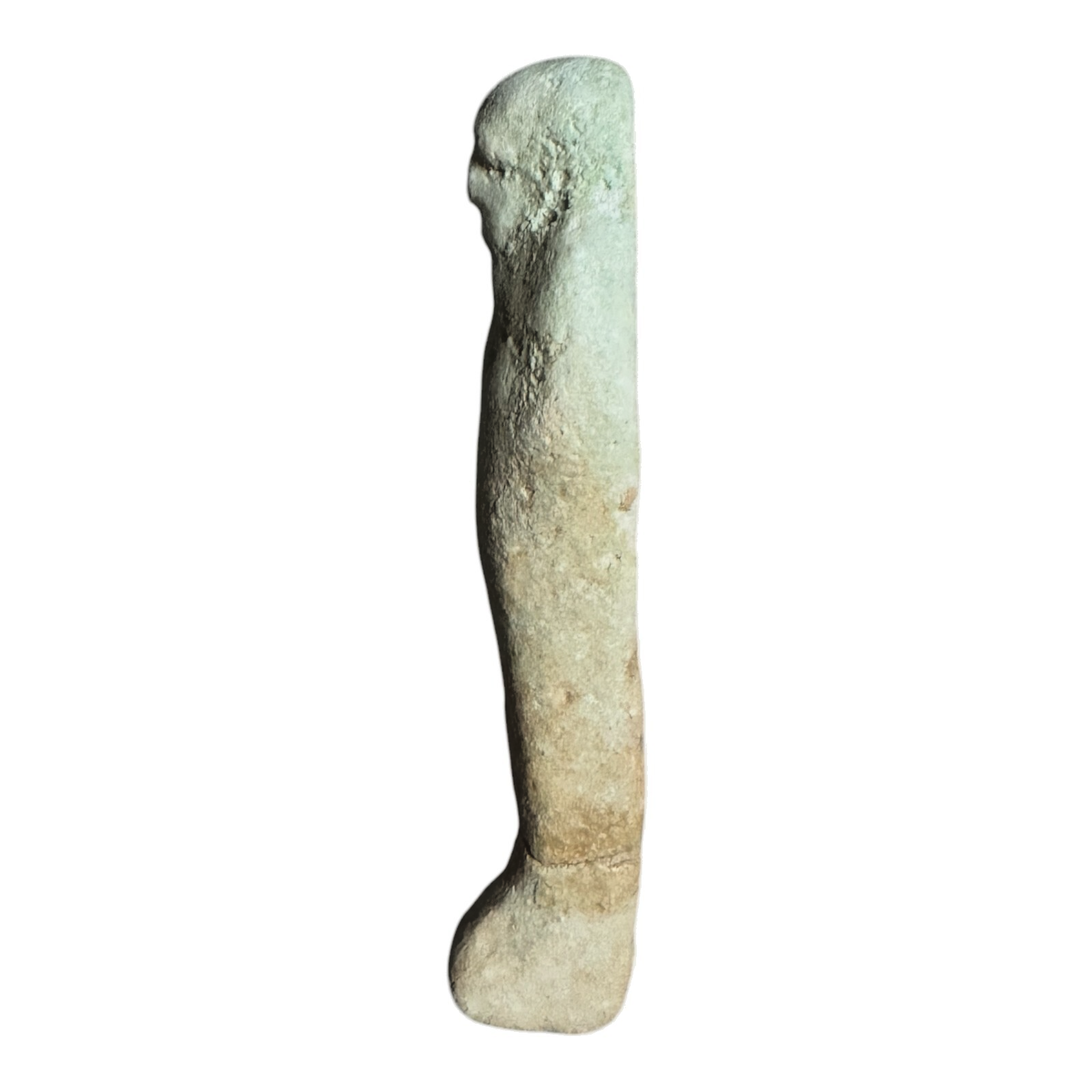 Ancient Egyptian Hand-Carved Faience Glazed Stone Ushabti Figure - Tomb Art