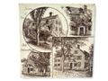 Antique Minton's China Works The Old Holmes House Decorative Ceramic Tile