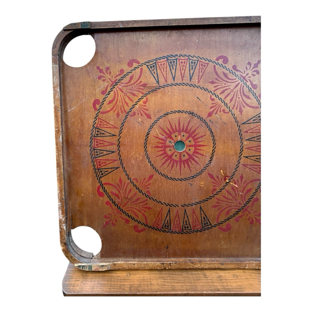 Antique Double Sided Game Board Early Carrom Game
