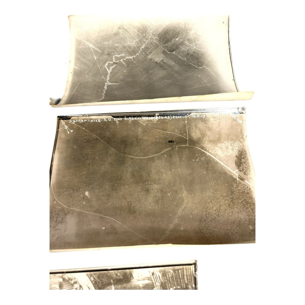 Antique Lot of 5 WWI Aerial Reconnaissance Photographs of Germany & France