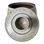 Vintage Studio Art Stoneware Pottery Lidded Jar - Signed Barrou