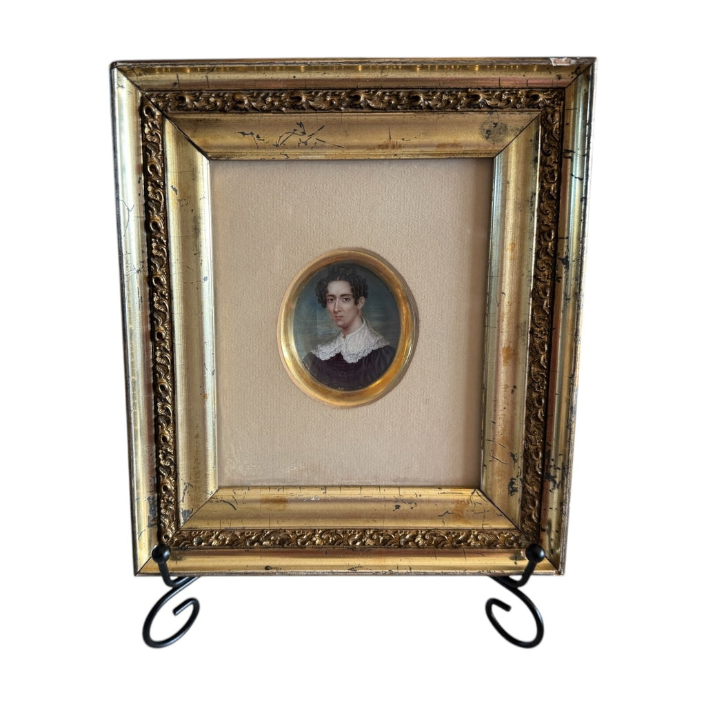 Antique Rare Miniature Portraits Thomas Birkey Family of Maryland (Set of 3)