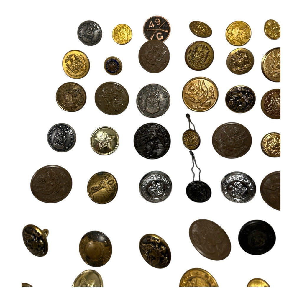 Vintage Lot of 120 Retired Police, Military & Fire Buttons