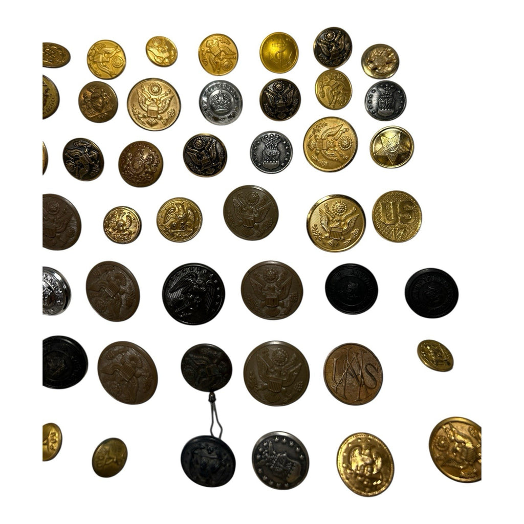 Vintage Lot of 120 Retired Police, Military & Fire Buttons