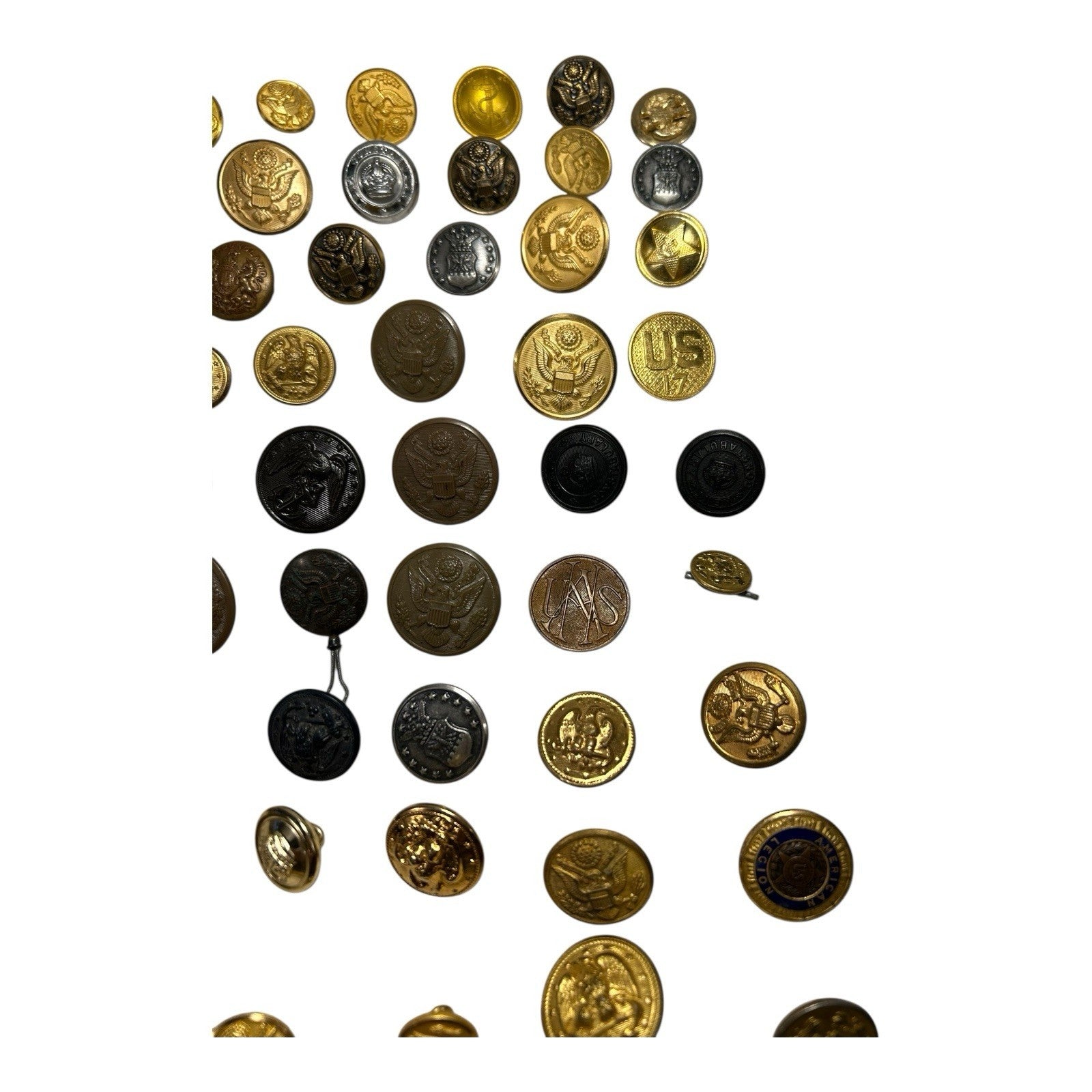 Vintage Lot of 120 Retired Police, Military & Fire Buttons