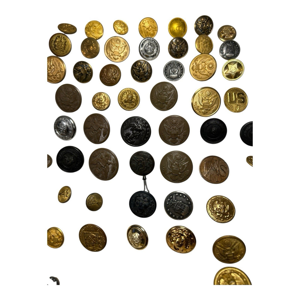 Vintage Lot of 120 Retired Police, Military & Fire Buttons