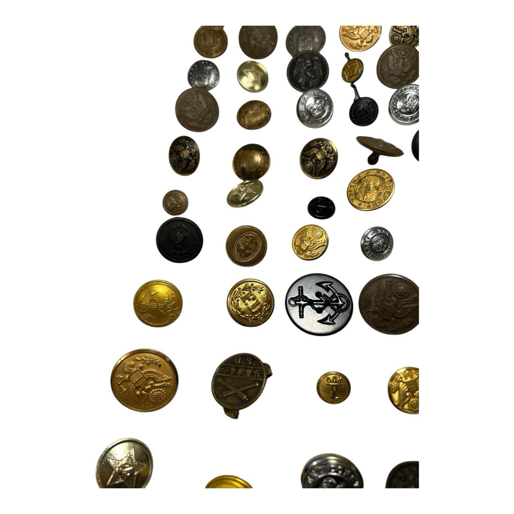 Vintage Lot of 120 Retired Police, Military & Fire Buttons