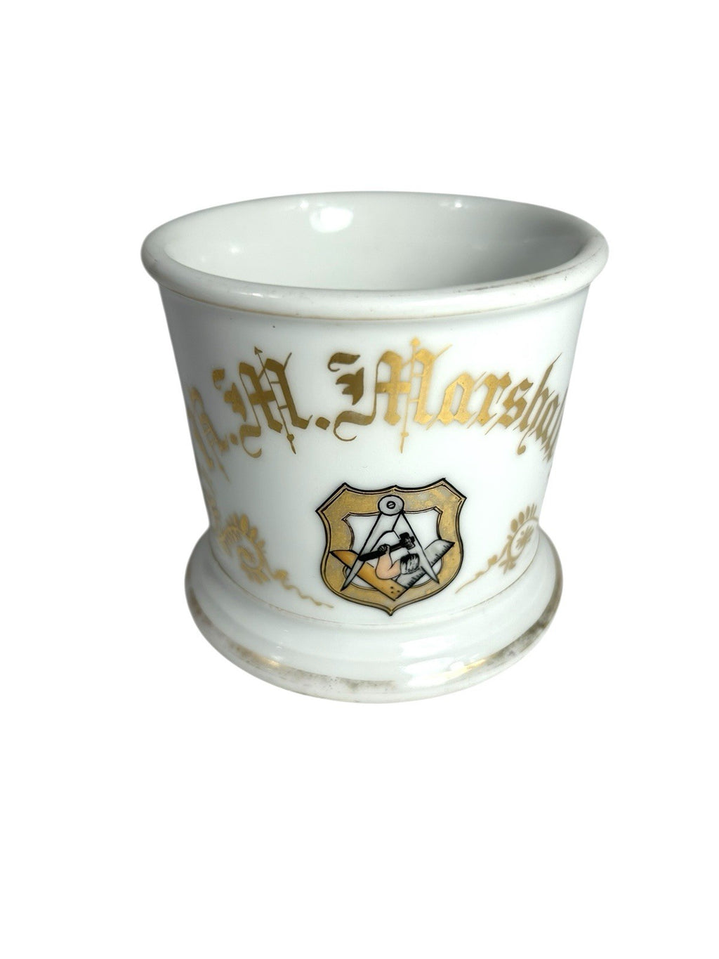 Antique Mason Masonic Occupational Shaving Mug RM Marshall