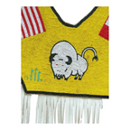 Vintage Native American Beaded Powwow Vest Regalia Buffalo Fringe, US / Canada