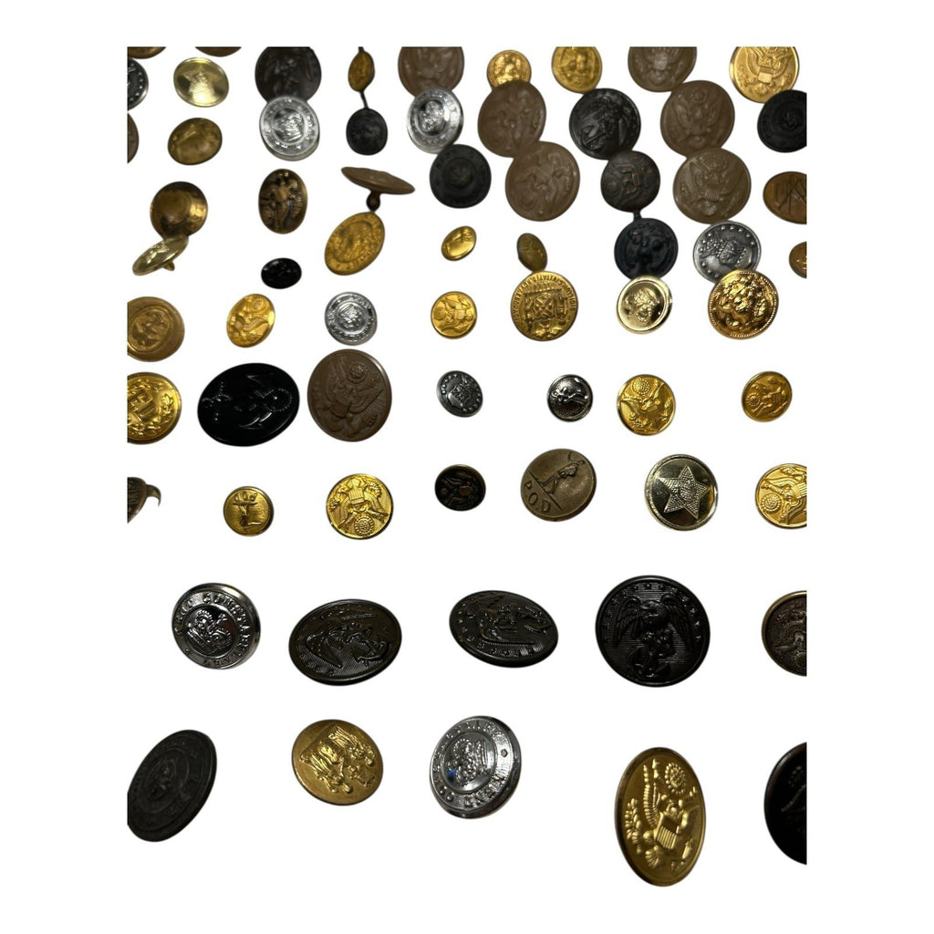 Vintage Lot of 120 Retired Police, Military & Fire Buttons