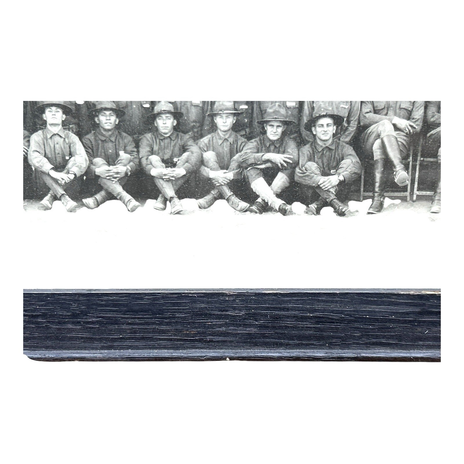 Antique WWI Panoramic Soldiers Photo Camp Jackson SC - Framed Yard-Long