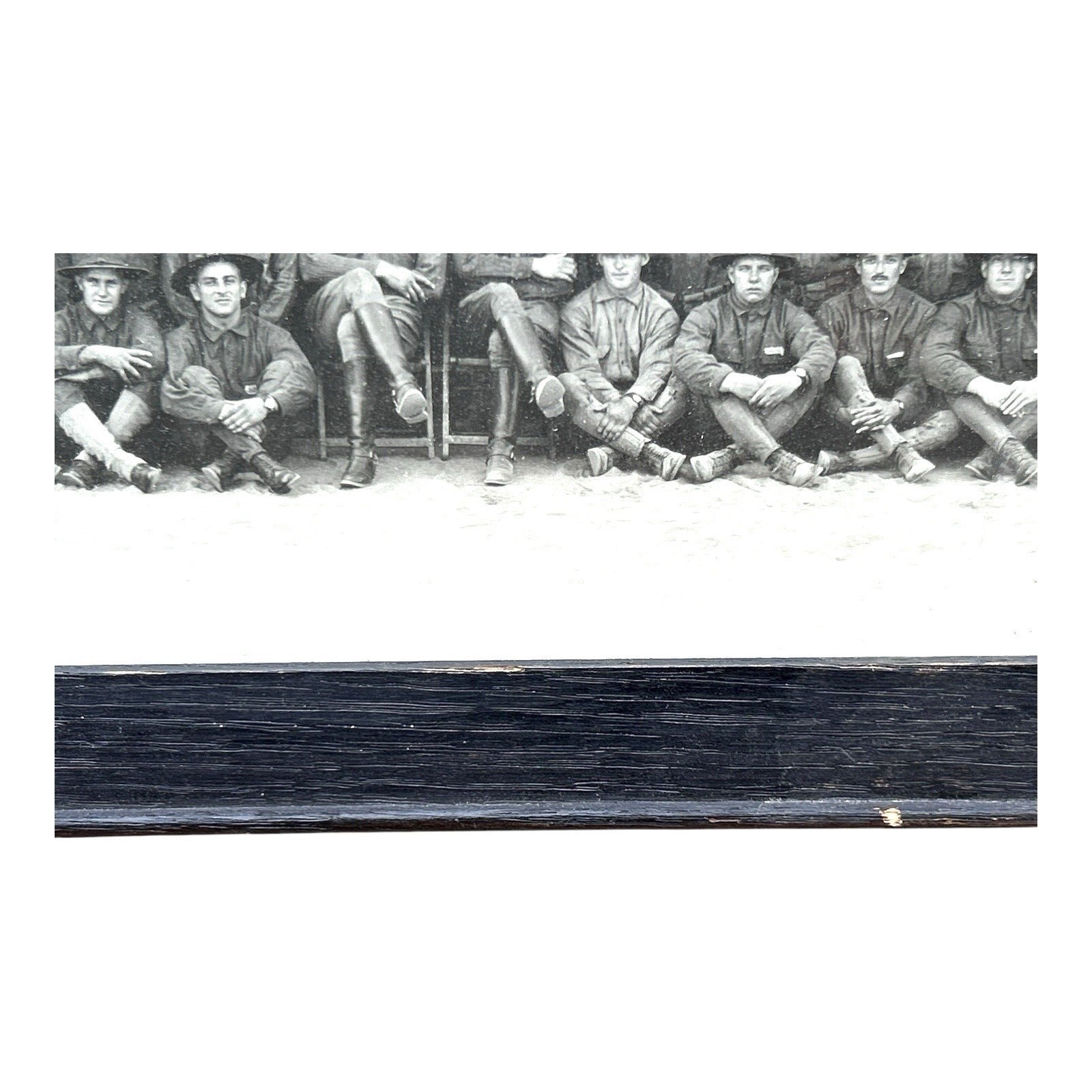 Antique WWI Panoramic Soldiers Photo Camp Jackson SC - Framed Yard-Long