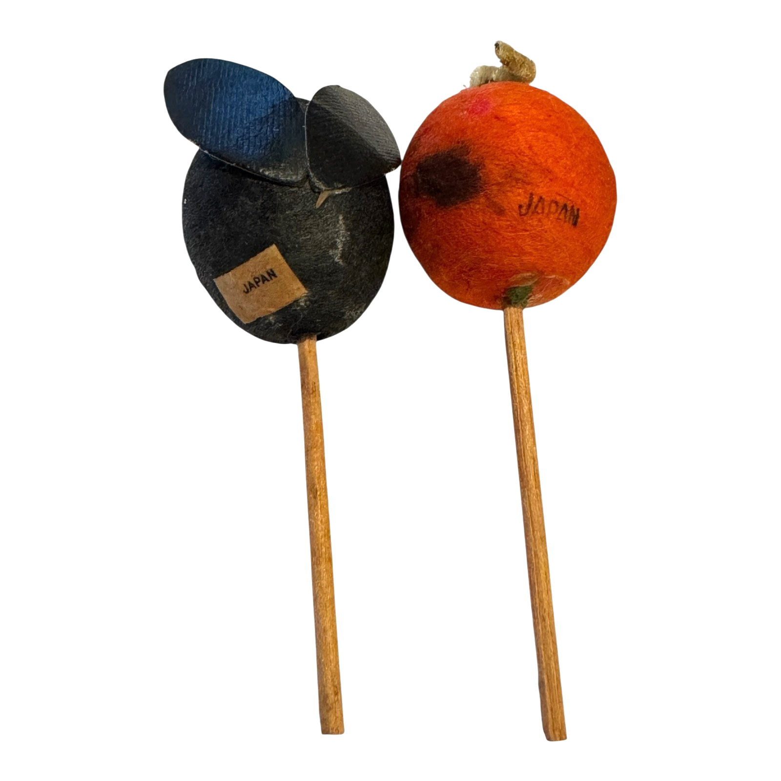 Vintage Japan Spun Cotton Halloween Cupcake Picks (Set of 8)