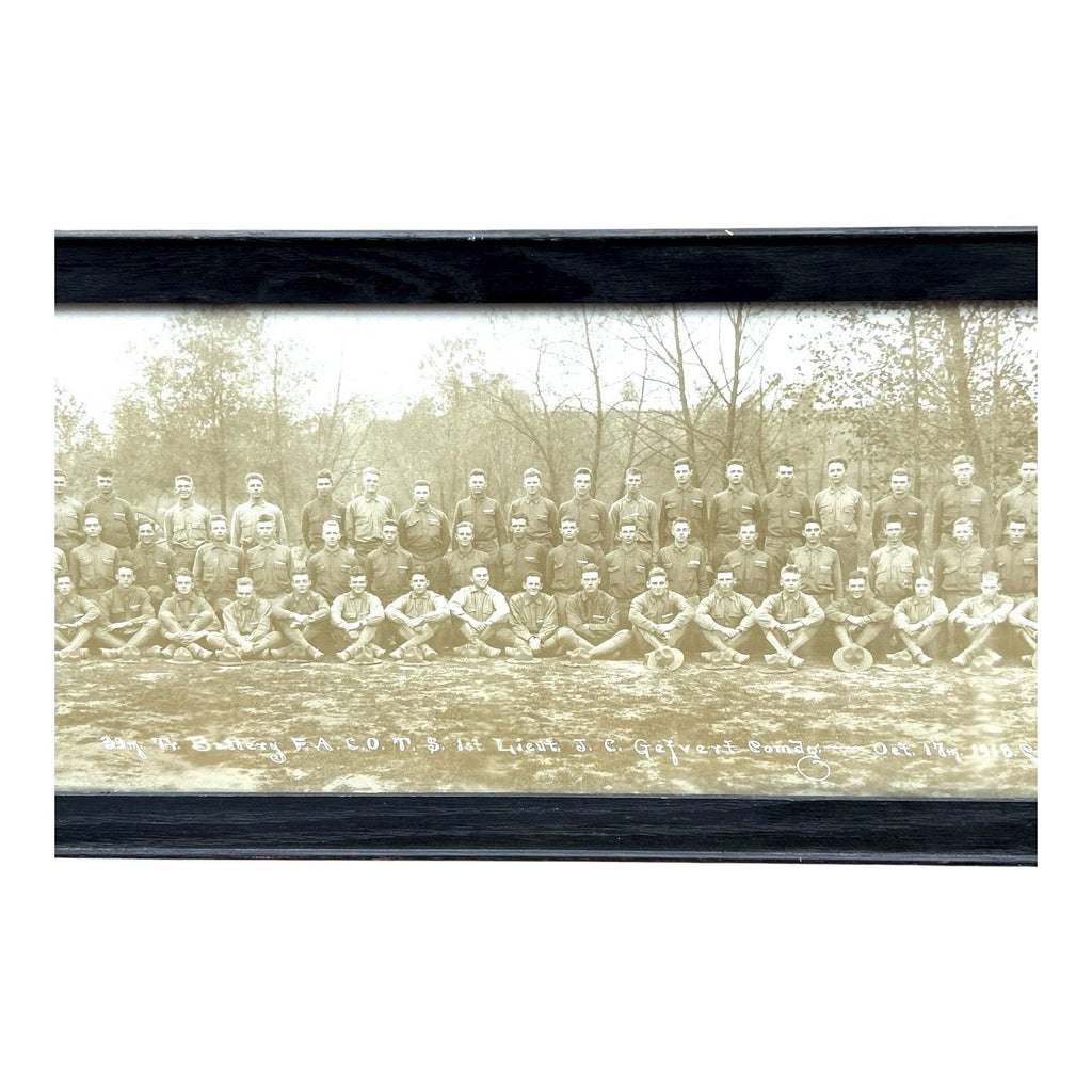 Antique WWI Panoramic Photo Camp Zachary Taylor Louisville KY - Framed Yard Long