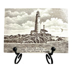 Antique Wedgwood Calendar Advertising Tile - 1918 Boston Light