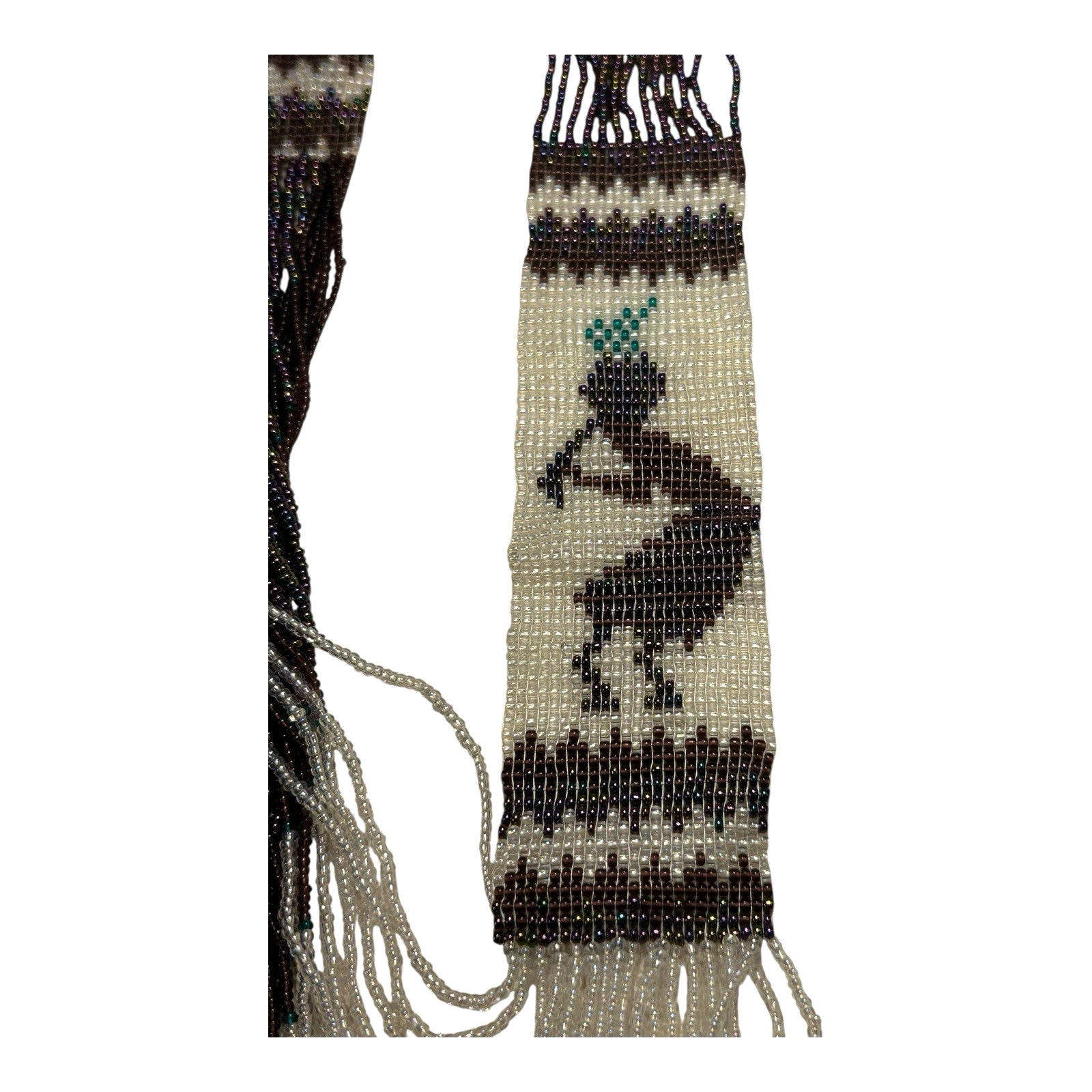 Vintage Southwestern Native American Beaded Necklace - Dancer Pattern