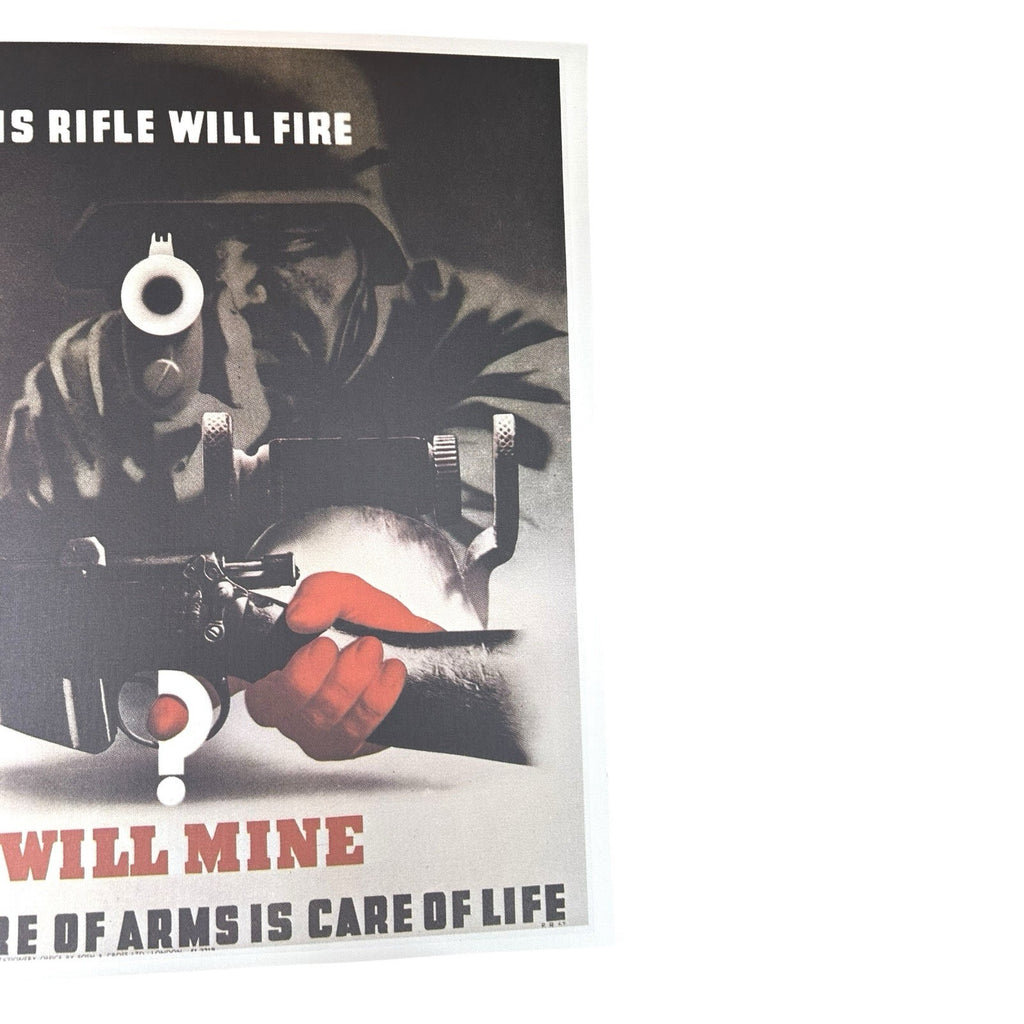 Vintage Giclee of British WW2 Poster Care of Arms by Abram Games