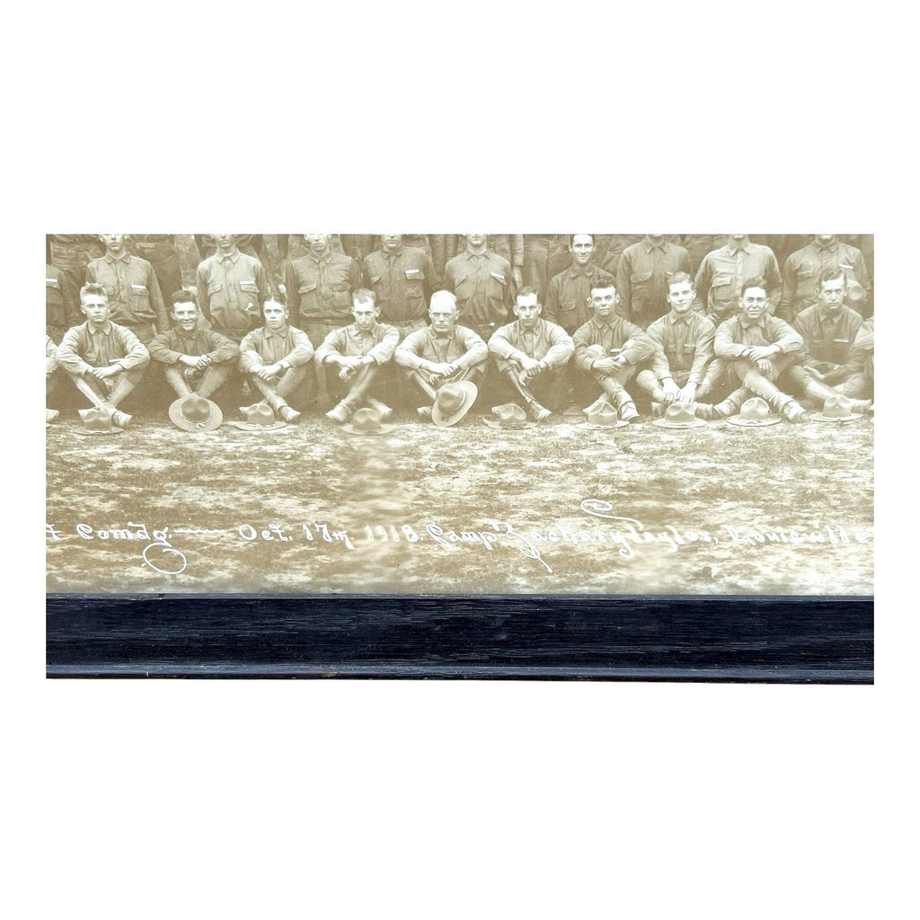 Antique WWI Panoramic Photo Camp Zachary Taylor Louisville KY - Framed Yard Long