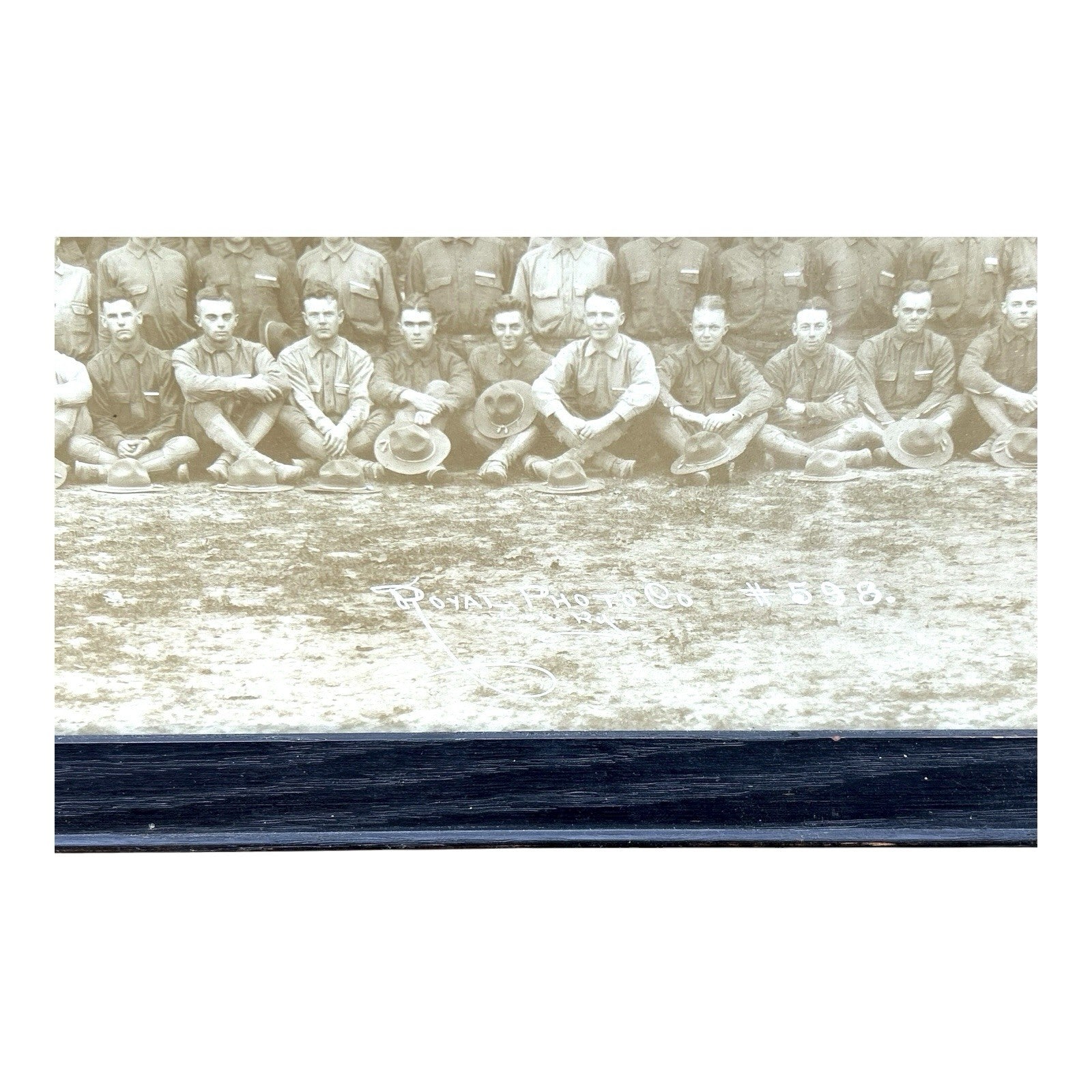 Antique WWI Panoramic Photo Camp Zachary Taylor Louisville KY - Framed Yard Long