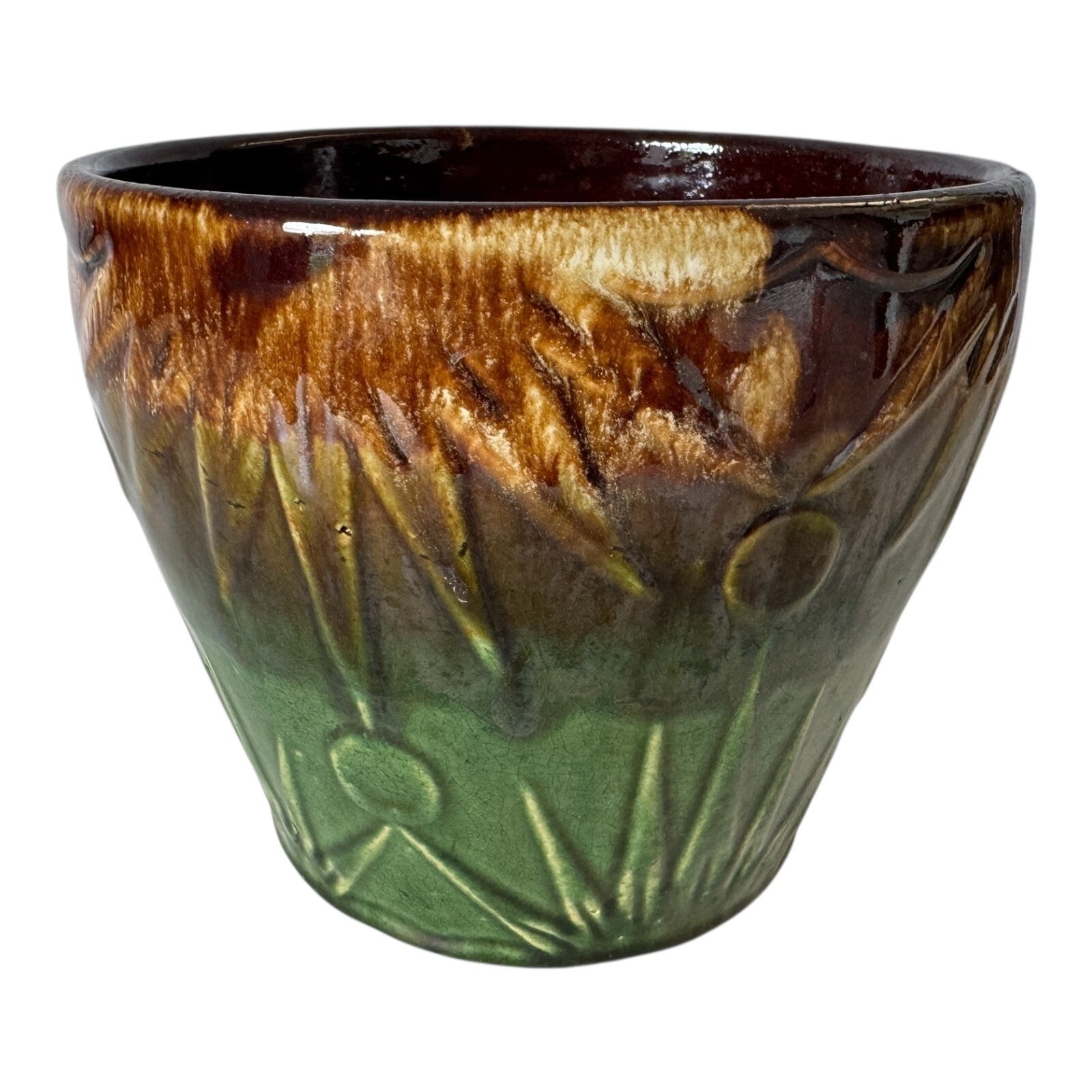 Vintage RRP Roseville Ohio Sunburst Sun & Moon Pottery Jardiniere Planter