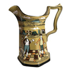 Antique Buffalo Pottery Deldare Ware Pitcher - Ye Village Street Series