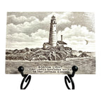 Antique Wedgwood Calendar Advertising Tile - 1918 Boston Light