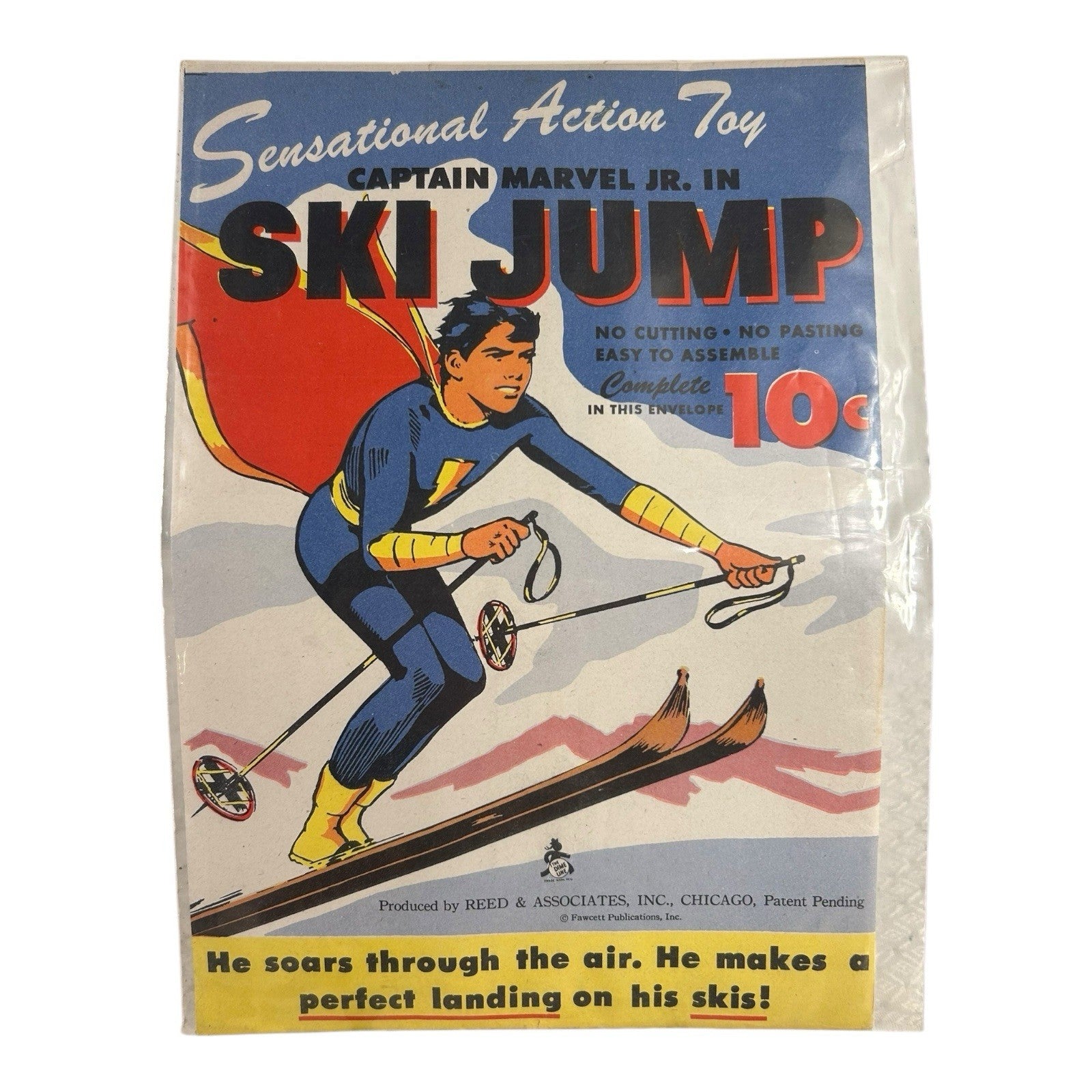 Vintage Captain Marvel Jr. Action Toy Ski Jump