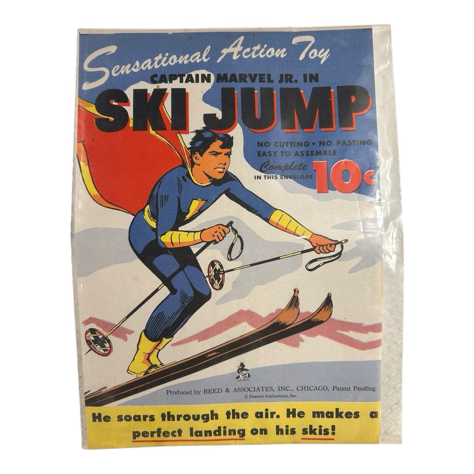 Vintage Captain Marvel Jr. Action Toy Ski Jump