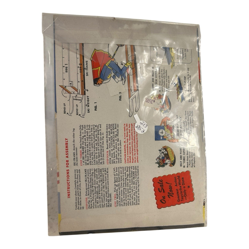 Vintage Captain Marvel Jr. Action Toy Ski Jump