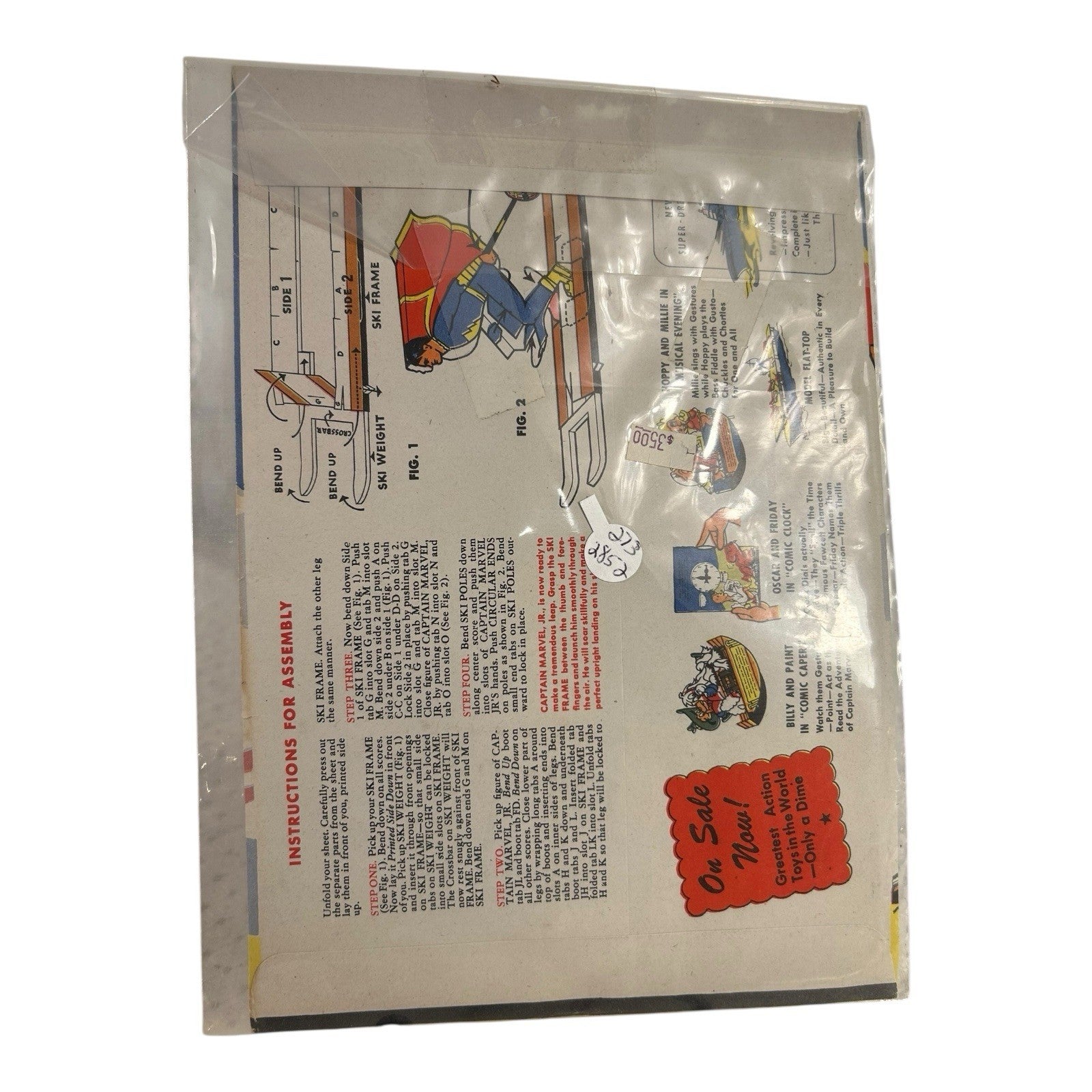 Vintage Captain Marvel Jr. Action Toy Ski Jump