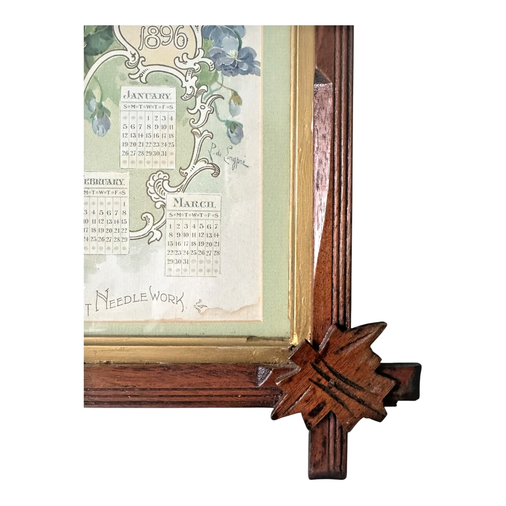 Antique 1896 Collectible Singer Sewing Advertising Calendar by Paul de Longpré