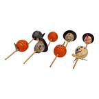 Vintage Japan Spun Cotton Halloween Cupcake Picks (Set of 8)