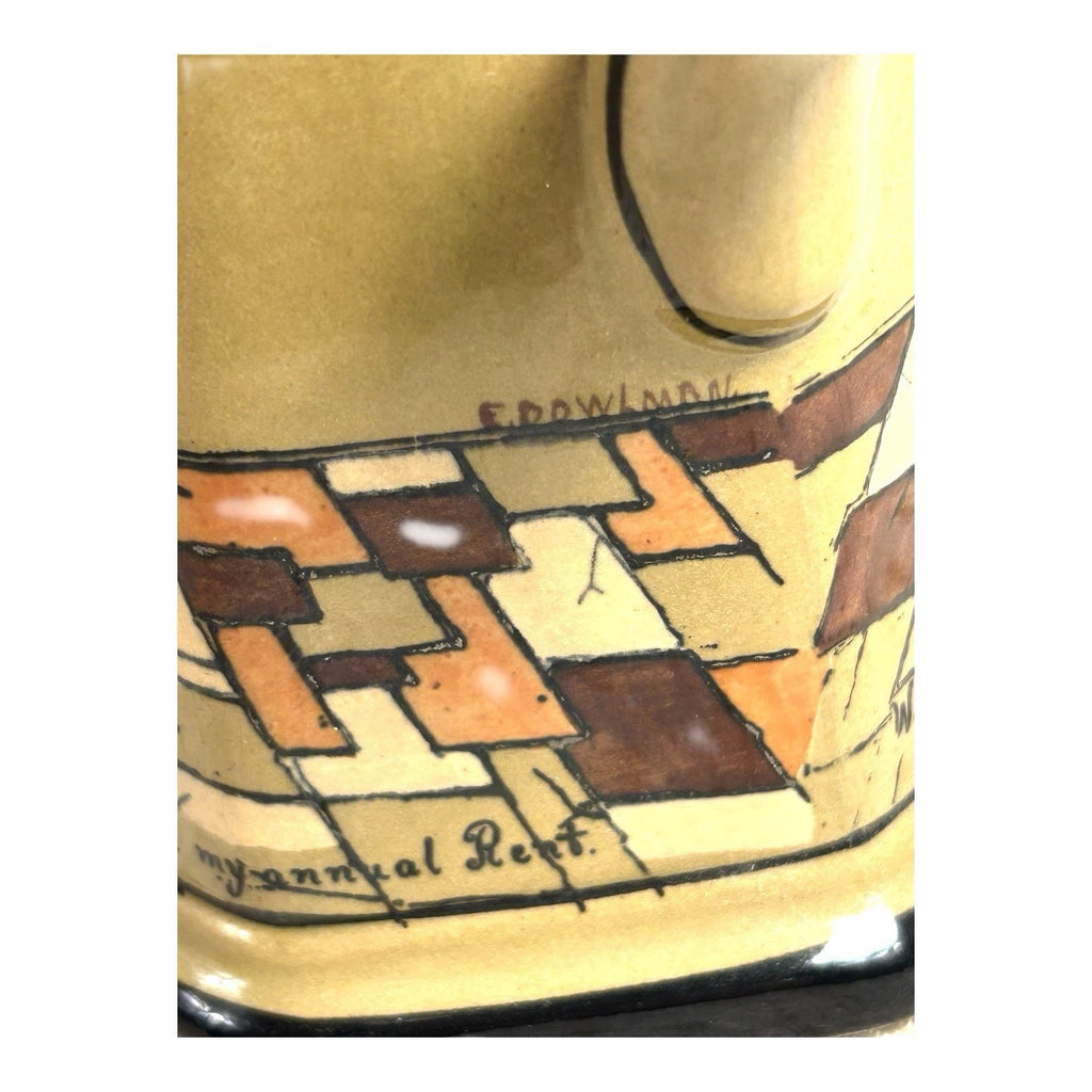 Antique Buffalo Pottery Deldare Ware Pitcher - Ye Village Street Series