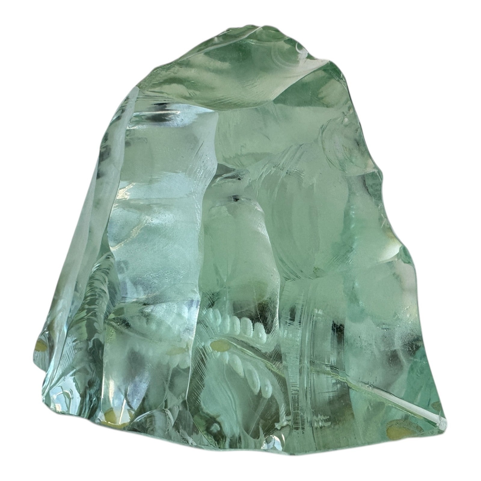 Vintage Kosta Boda Glass Iceberg Sculpture Viking Ship by Vicke Lindstrand